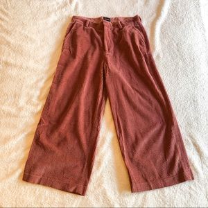 Frank and Oak | Pink Mauve Wide Leg Corduroy Pant